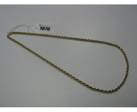 A 9ct Gold Rope Twist Chain.