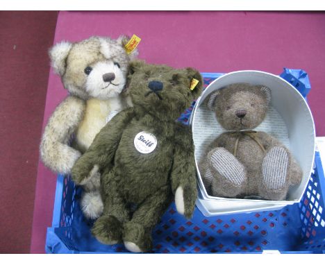 A Modern "Steiff" "Robby" Bear, 027291, 30cm, high, together with another "Steiff" "Teddybar 1920" bear, 26cm high, and a mod