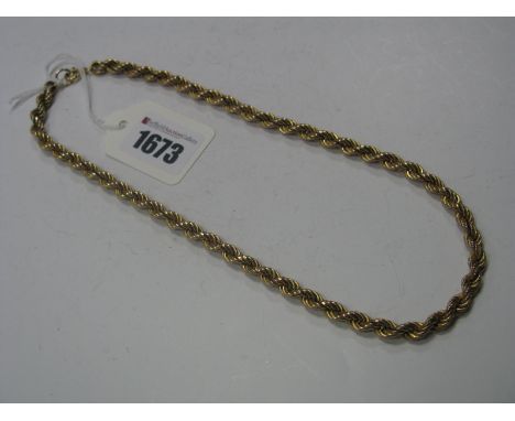 A 9ct Gold Rope Twist Chain.