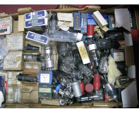 A Quantity of Vintage Radio Valves, to include GEC, Mullard, United, in original boxes and loose:- One Box