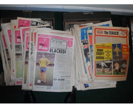 Derby County 1970s Football Programme Newspapers: Rare chance to get the Newspaper style programmes that Derby made in the 70