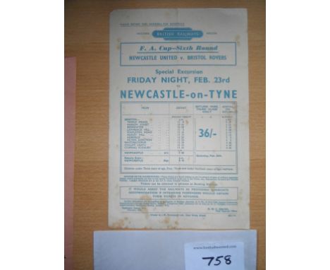 Newcastle United 1951 FAC Railway Bill: From the season Newcastle won the FA Cup this British Railways bill is for match in t