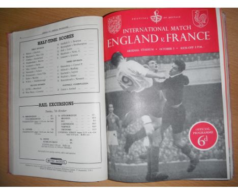 Arsenal 51/52 Bound Volume Of Football Programmes: Contains all 1st team reserves and friendlies including Hapoel, Rangers, H