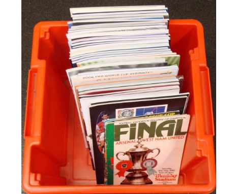 Cup Final Football Programmes: A collection of different major cup finals from the late 1960s onwards from the UK and also ab