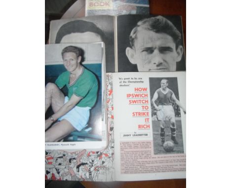 Topical Times + Charles Buchan Signed Annuals: Collected by vendor (mainly of teams visiting Luton Town) who was a boy in the