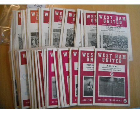 West Ham Home Football Programmes: The small format Hammer Style programmes from 1959 to 1968 including 58/59 Arsenal SFC Sem