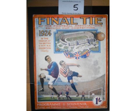 1924 FA Cup Final Football Programme: Newcastle United v Aston Villa: Very rare chance to obtain original programme with orig