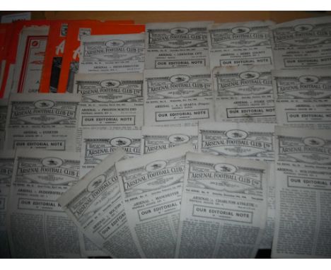Arsenal 1940s Home Football Programmes: From the harder to obtain 46/47 season there are 19 which include Leicester friendly,