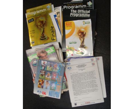 World Cup Football Memorabilia: A collection of programmes, press releases, team sheets and memorabilia from various World Cu