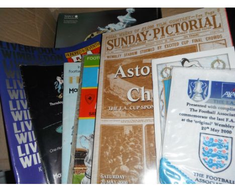 Big Match Football Programmes: Includes 15 FA Cup Finals from 1970 onwards and a few semis, many large modern League Cup Fina