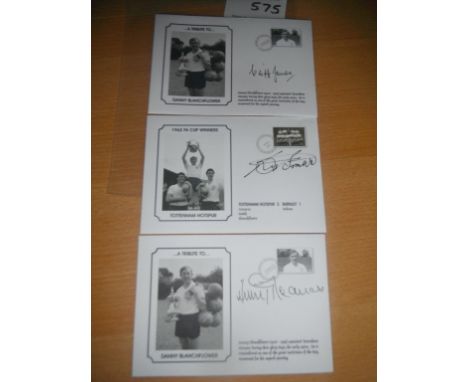Tottenham Signed First Day Covers: Two tributes to Blanchflower one signed by Jones the other Greaves plus a 1962 FA Cup Winn