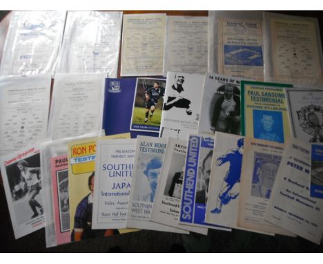 Southend United Home Testimonial Football Programmes: Possibly every one available from the first one 49/50 v West Ham Ted Ha