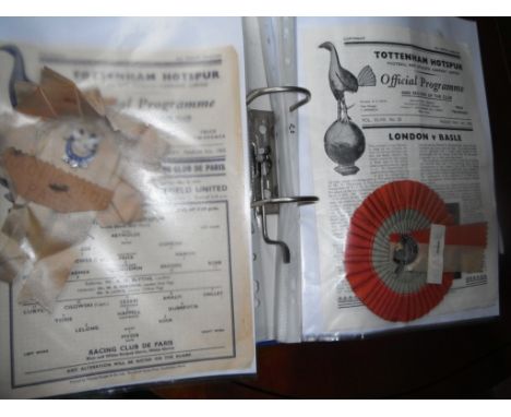 Tottenham v European Programmes + Rosette Collection: Incredible collection from Spurs supporter who collected a programme an