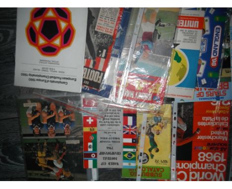 Football Programmes + Memorabilia: Includes 71/72 Subbuteo catalogue, 1966 World Cup Evening Standard special, Man Utd 1968 D
