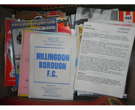 Non League v League Football Programmes: Both FA Cup and friendlies mainly modern in excellent condition. Must be nearly 200 