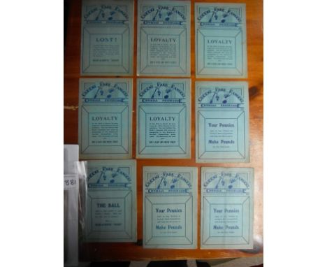 28/29 QPR Home Reserve Football Programmes: From the London combination including Fulham, Leicester, Portsmouth, Chelsea, Rea