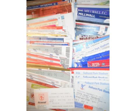 London Club Football Ticket Collection: From the 80s onwards both home and away in good condition. (est 230)