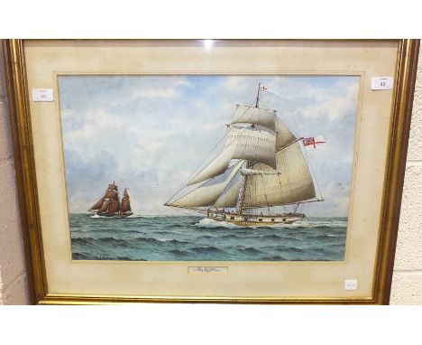George R Wiseman, 'Diligence', a signed watercolour, 36.5 x 54.5cm, titled on mount.