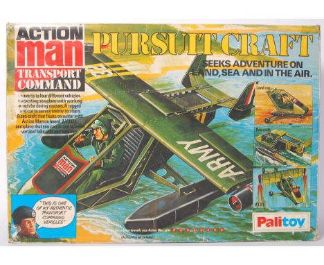 An original vintage Action Man Palitoy made ' Pursuit Craft ' vehicle. Appears complete, within the original box. The box sti
