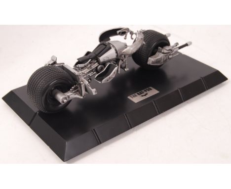 A rare Noble Collection made precision diecast high detail statue model of the Bat Pod motorcycle from Batman The Dark Knight