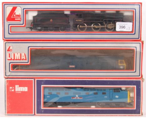 A collection of 3x Lima made 00 gauge model railway trainset locomotives, all with boxes, comprising of: 205120 MWG 42700, 20