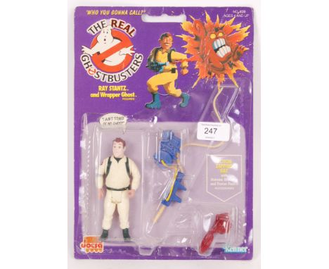 An original vintage retro Kenner The Real Ghostbusters carded first issue action figure ' Ray Stantz .' Carded, unused, on or