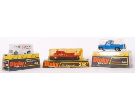 A collection of 3x vintage Dinky Toys diecast models. All from an ex-shop-stock collection, all mint, in near mint original d