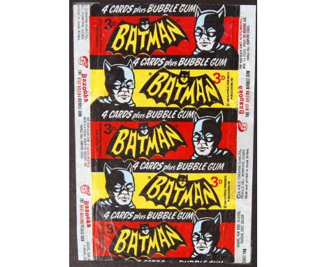 An incredibly rare vintage Bazooka Bubblegum wrapper from the scarce pink-back series of Batman A&BC Bubblegum cards. Complet