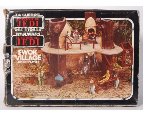 An original vintage Star Wars bi-logo Palitoy made ' Ewok Village ' action figure playset. 100% complete, within the original