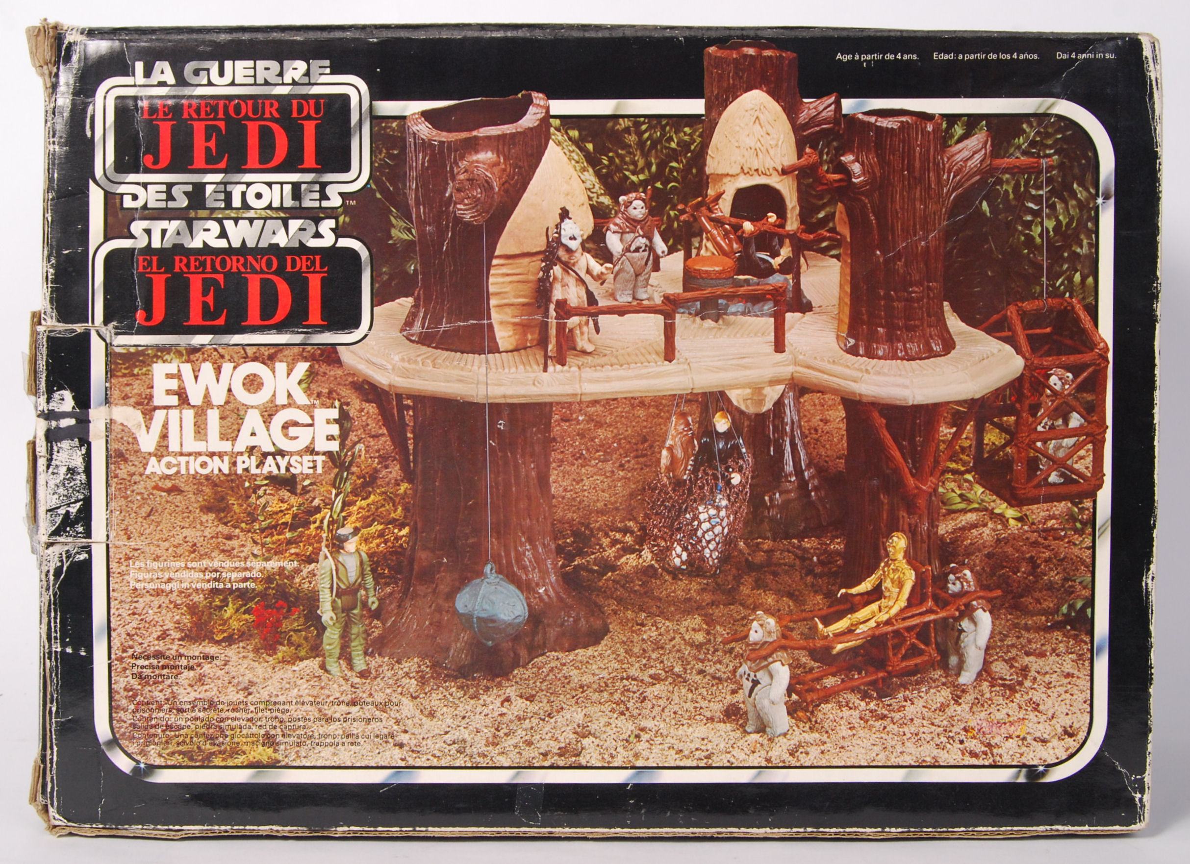 An Original Vintage Star Wars Bi Logo Palitoy Made Ewok Village