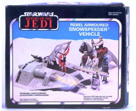 An original vintage Star Wars Palitoy made ' Rebel Armoured Snow Speeder ' within the original blue-sky box. Vendor assures u