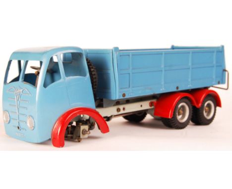 A rare original vintage Shackleton made precision diecast model Foden pickup truck. In blue and red. AF. Part made. No clockw