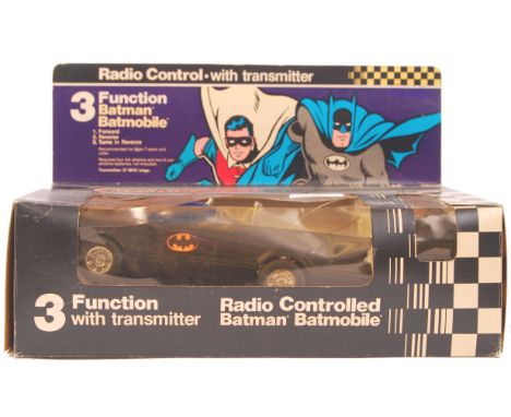 A rare vintage Batman ' 3 Function Radio Control Batmobile '. Made by Azrak-Hamway 1979. Complete, within the original box. W