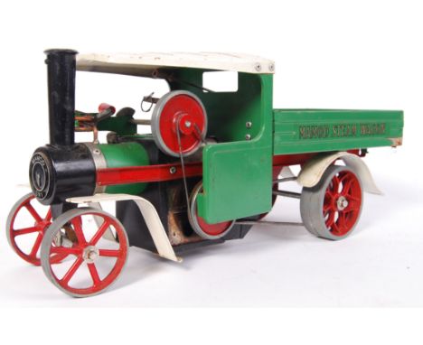 An original vintage Mamod live steam Wagon. White and green, SW1. With turning handle and burner. Unboxed.