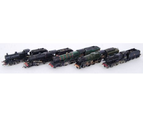 A collection of 5x vintage 00 gauge model railway trainset electric locomotives. All either converted or made metal kits. To 