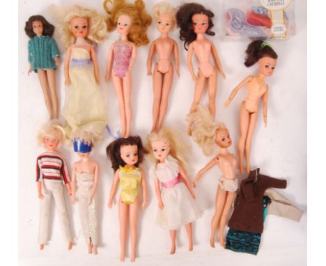 A collection of 10x 1970's vintage Sindy dolls by Pedigree (and one other). Along with a small quantity of assorted Sindy and