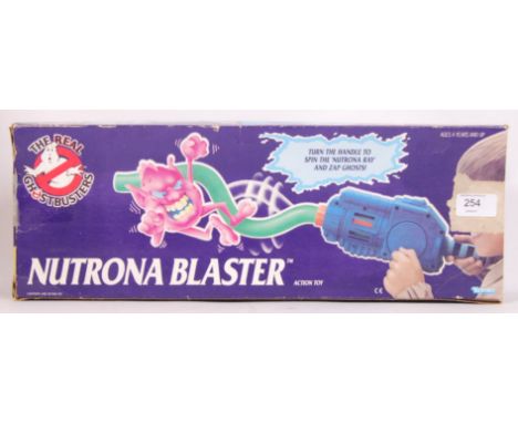 An original vintage Kenner made The Real Ghostbusters Nutrona Blaster playset weapon. With foam, within the original box. 