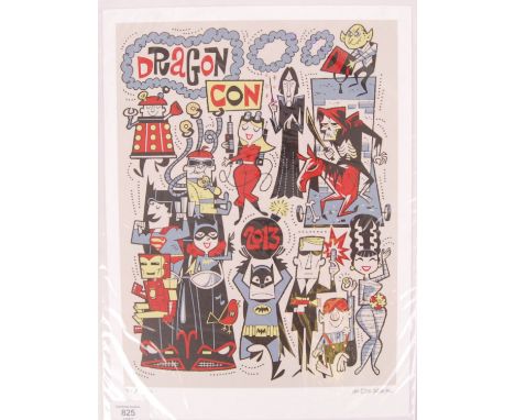 Derek Yaniger; 2013; ' Dragon Con ' limited edition print of the Dragon-Con Tee Artwork. Limited edition 71/100. Featuring Ba