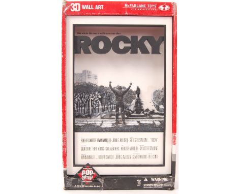 A McFarlane's Toys made Rocky ' Pop Culture ' series 3D Wall Art Mural Poster. Featuring the original Rocky movie poster made