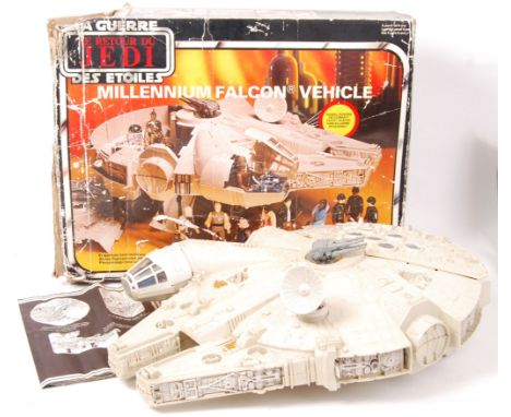 An original vintage Star Wars Palitoy made Millennium Falcon Vehicle action figure playset. Complete (apart from training bal