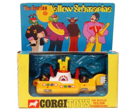 A rare vintage Corgi Toys diecast model No. 803 ' The Beatles Yellow Submarine .' Appears mint+ in unused condition, still wi