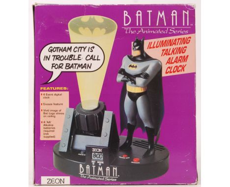 A Zeon made Batman Animated Series ' Illuminating Talking Alarm Clock .' With inner plastic packing and within the original b