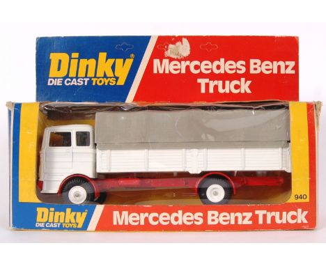 An original vintage 1970's Dinky Toys diecast model 940 Mercedes Benz Truck. From an ex-shop-stock collection. Contents mint,