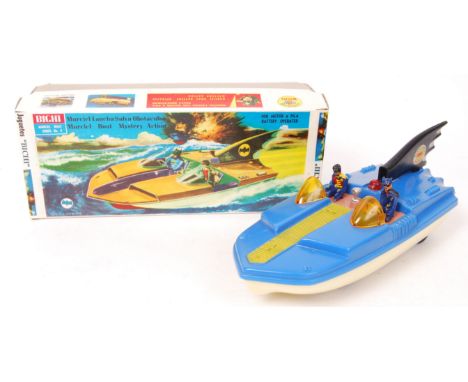 A rare vintage Argentinian made Batman ' Boat Mystery Action .' Made by ' Bichi '. Battery operated, within the original box,