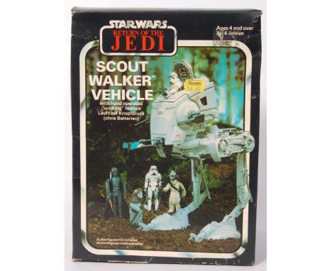 An original vintage Star Wars Clipper made ' Scout Walker Vehicle '. Within the original box. The Walker appearing near mint,