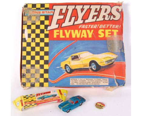 An original vintage Lone Star made ' Flyers ' ' Flyway Set ' along with a Gran Turismo Coupe No 11 car. Both with original bo