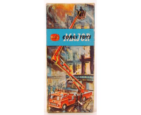 A vintage Corgi Major Toys diecast model No. 1127 Simon Snorkel Fire Engine, within the original box.