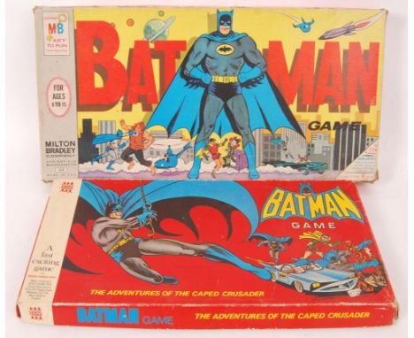Two vintage 1970's Batman Game board games. The first by Denys Fisher, comes with board, spinner and 4x counters. The second 