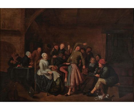   Jan Miense Molenaer  Jan Miense Molenaer   um 1610 Haarlem - 1668 ebenda      Fröhliche Gesellschaft beim "Handjeklap"-Spie