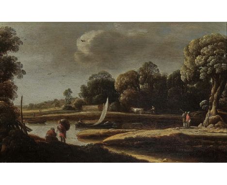   Gottfried (Goffredo) Wals  Gottfried (Goffredo) Wals   um 1600 Köln - 1638 o. 1640 Kalabrien      Uferlandschaft mit Fische